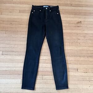 7 For All Mankind Faux Leather Jeans High Waist Skinny Ankle Women’s Size 24